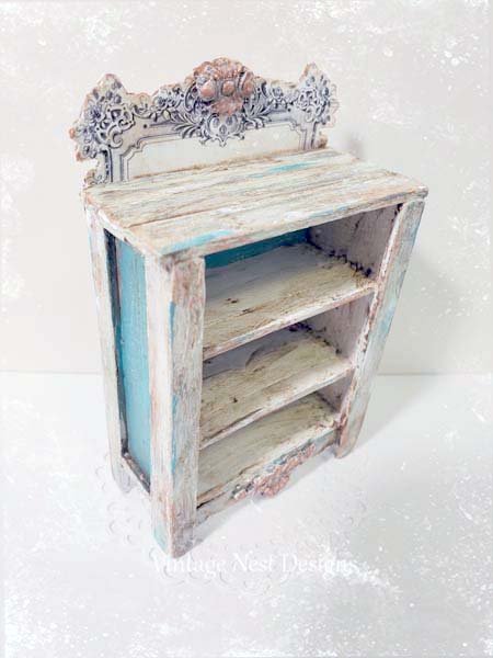 Cabinet No.50 Dollhouse Miniature Handmade Diorama Room Shadow Box image 2