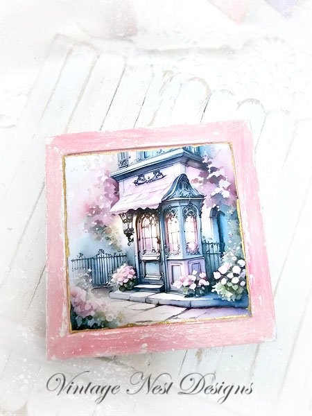 City Life No.5:1:1 Dollhouse Miniature Handmade Wooden Framed Art image 2