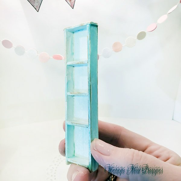 Blue Shelf No.84 Dollhouse Miniature Handmade image 2