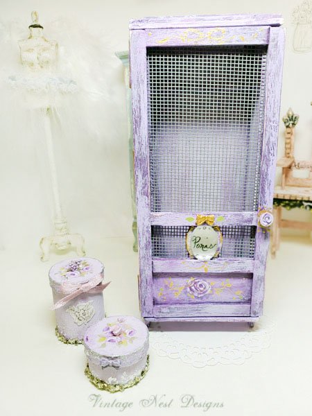 Cabinet No.98 Dollhouse Miniature Handmade image 0