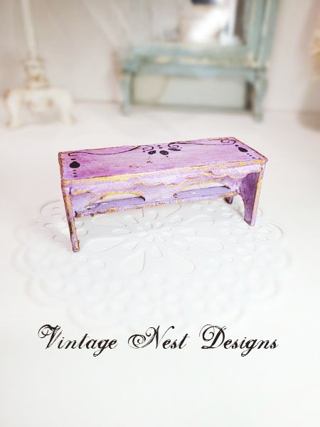Bench No.16 Dollhouse Miniature Handmade image 0