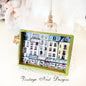 Paris Shopping in the City No.1:1 Dollhouse Miniature Handmade Framed Art image 0