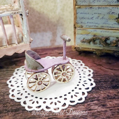 Scooter No.2 Wooden Toy Dollhouse Miniature Handmade image 5