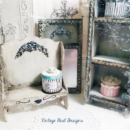 Hat Band Box No.65 Dollhouse Miniature Handmade image 1