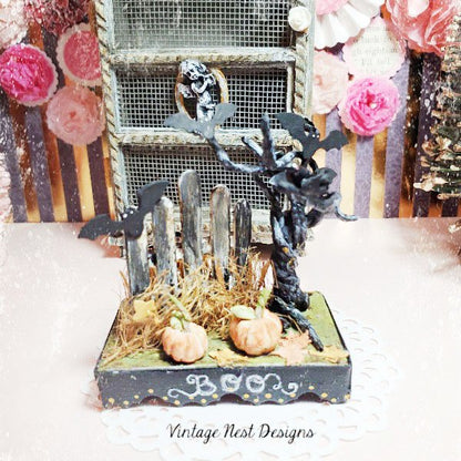 Halloween Scene No.1 Dollhouse Miniature Handmade image 7
