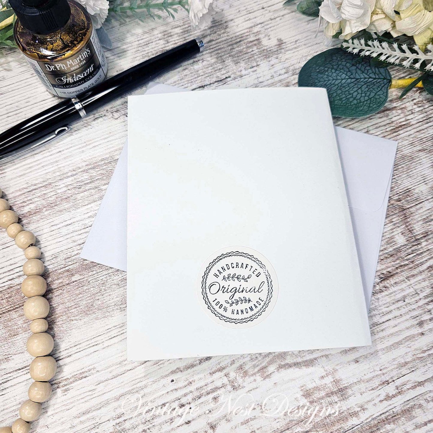 Miscellaneous Card No.4 Greeting Blank Inside Handmade One of a Kind image 7
