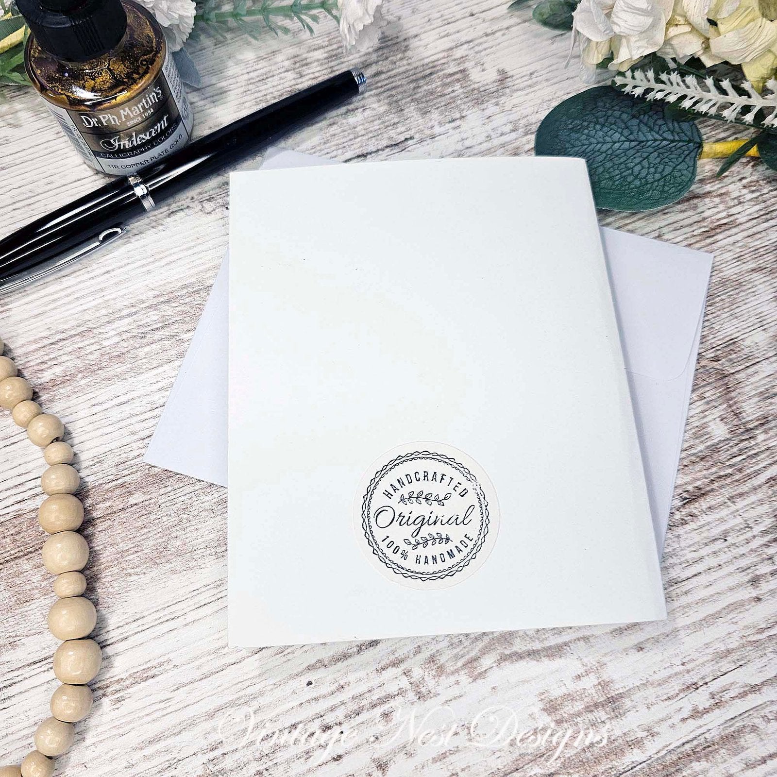 Miscellaneous Card No.4 Greeting Blank Inside Handmade One of a Kind image 7
