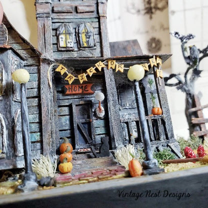 Haunted Halloween Dollhouse Mansion No.1 Handmade Miniature image 2