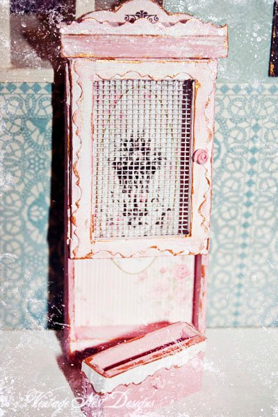 Cabinet No.2 Dollhouse Miniature Handmade image 1