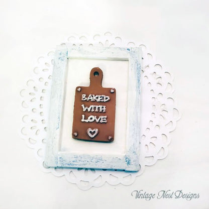 Bakery Sign No.2 Dollhouse Miniature Handmade Wooden Framed Art image 3