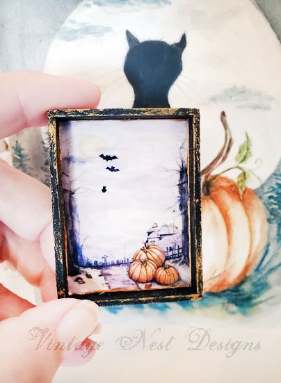 Halloween Pumpkins No.3:1 Dollhouse Miniature Handmade image 0