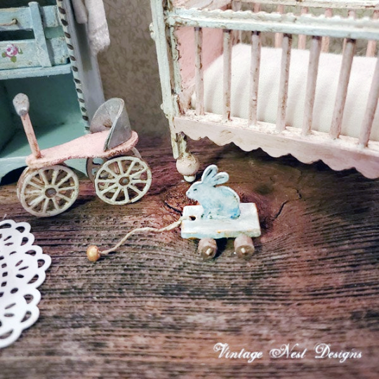 Toy Rabbit No.3 Handmade Dollhouse Miniature image 2