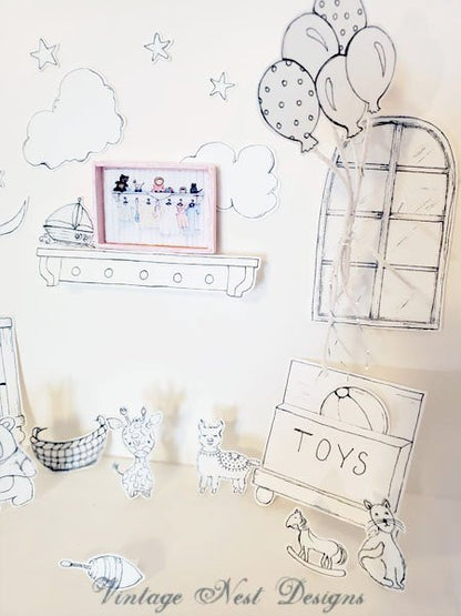 Baby Time No.1:1 Dollhouse Miniature Handmade image 1