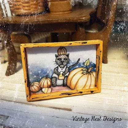 Candy Corn Kitty No.1:2 Dollhouse Miniature image 4
