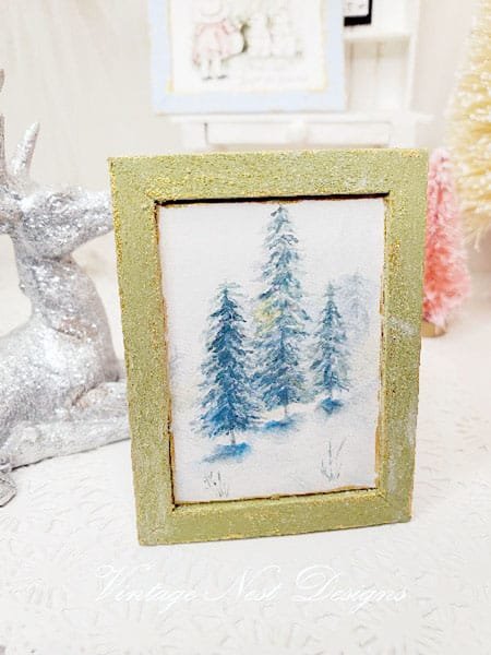 Winter Pines No.1:5 Dollhouse Miniature Handmade image 0