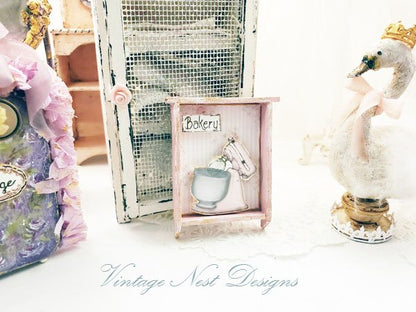 Bakery Pink Mixer Shelf No.3 Dollhouse Miniature Handmade image 5