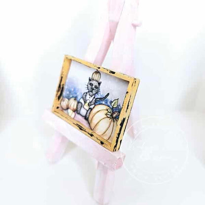 Candy Corn Kitty No.1:1 Dollhouse Miniature image 2