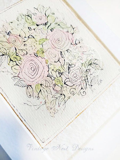 Flowers No.7 Original Watercolor Painting image 3