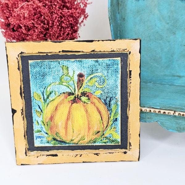 Pumpkin in Oils No.15 Dollhouse Miniature image 2