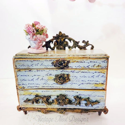 Vintage Grungy Dresser No.2 Dollhouse Miniature Handmade image 0