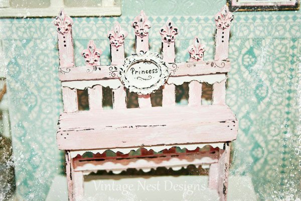 Shabby Princess Bench No.1 Dollhouse Miniature Handmade image 0