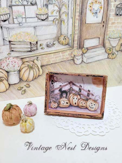 Halloween Pumpkins No.6:3 Dollhouse Miniature Handmade image 3