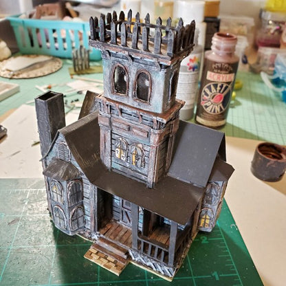 Haunted Halloween Dollhouse Mansion No.1 Handmade Miniature image 30