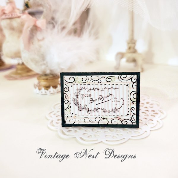 Sign No.20 Dollhouse Miniature Handmade Art image 0