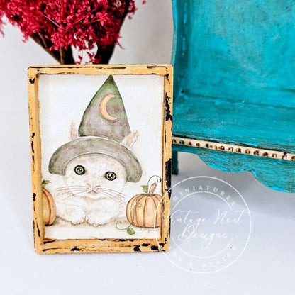 Halloween Kitten No.1:1 Digital Print Watercolor Painting image 4