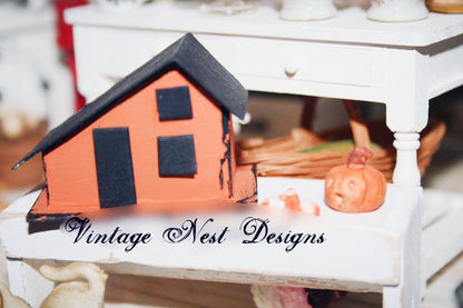Halloween Putz House No.1 Handmade Miniature image 3