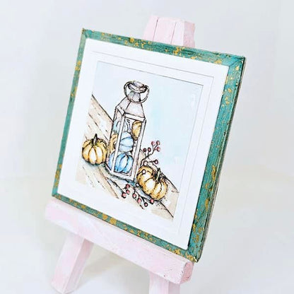 Fall Lantern Pumpkin Scene No.2:1 Dollhouse Miniature image 6
