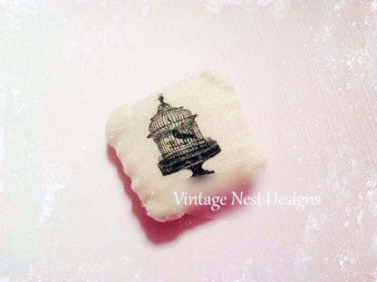Bird Cage Pillow No.1 Dollhouse Miniature Handmade image 4