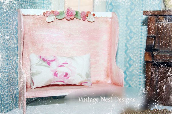 Bench No.2 Dollhouse Miniature Handmade image 1