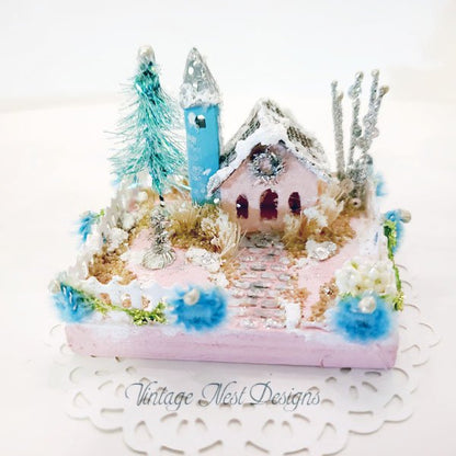 Putz Christmas House No.3:1 Handmade Miniature image 4