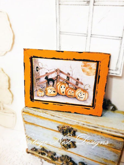 Halloween Pumpkins No.6:4 Dollhouse Miniature Handmade image 2