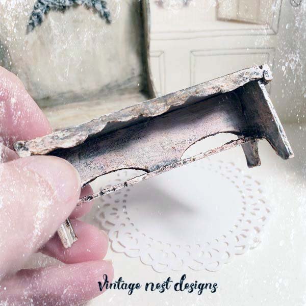 Bench No.8 Dollhouse Miniature Handmade image 1