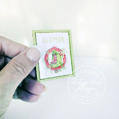 Slimer No.1:1 Dollhouse Miniature Handmade Wooden Framed Art image 5