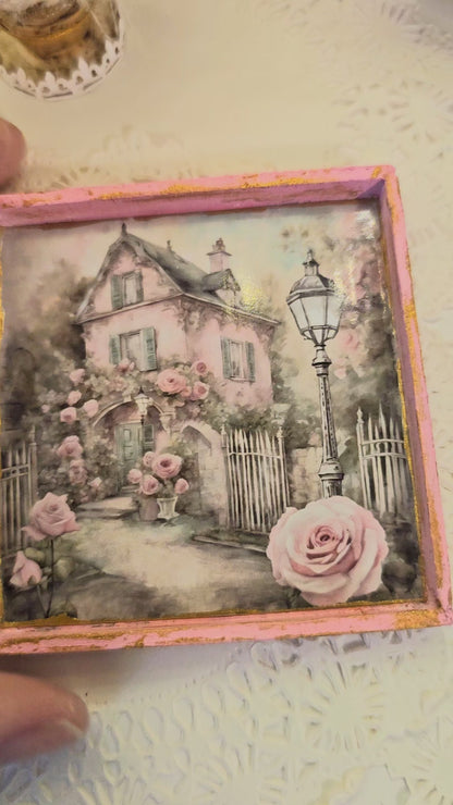 Miniature Cottage House No.8-1 Handmade Dollhouse Wall Decor 1:12 Scale