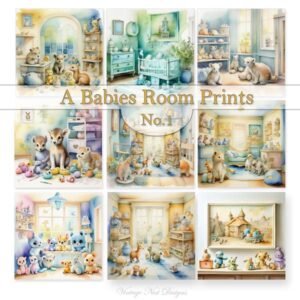 A Babies Room No.1 Digital Prints Scrapbooking Illustration