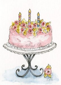 Cake No.12 Digital Print Watercolor Painting