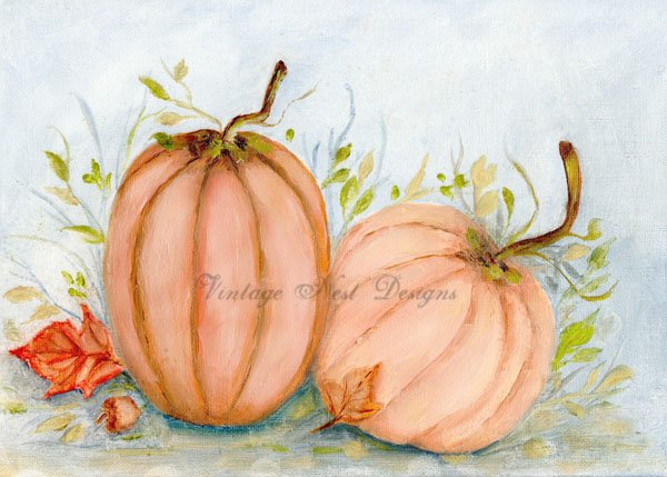Pumpkins No.16 Digital Print Oil Painting