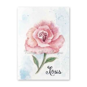 Shabby Roses No.13 Digital Print Watercolor Painting