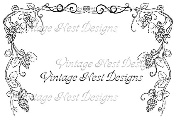 Swagged Grapes Digital Prints Scrapbooking