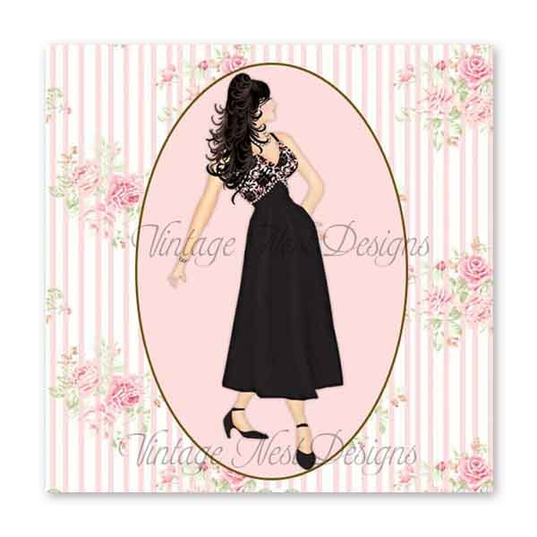 Glamour Girl No.1 Digital Print Illustration