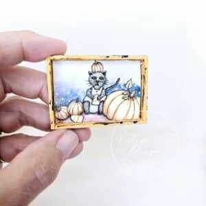 Candy Corn Kitty No.1:1 Dollhouse Miniature