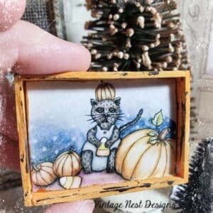 Candy Corn Kitty No.1:2 Dollhouse Miniature