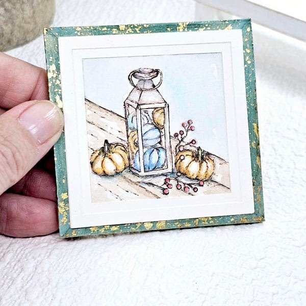 Fall Lantern Pumpkin Scene No.2:1 Dollhouse Miniature