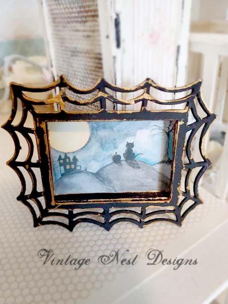 Cat & the Moon No.1:3 Dollhouse Miniature Handmade